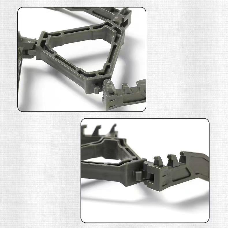 2Pcs Camping Stove Fuel Can Stabilizer, Mini Foldable Outdoor Hiking Cooking Gas Tank Bracket,Foldable Cartridge Canister Tripod Oranger