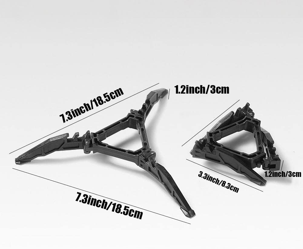 2Pcs Camping Stove Fuel Can Stabilizer, Mini Foldable Outdoor Hiking Cooking Gas Tank Bracket,Foldable Cartridge Canister Tripod Oranger