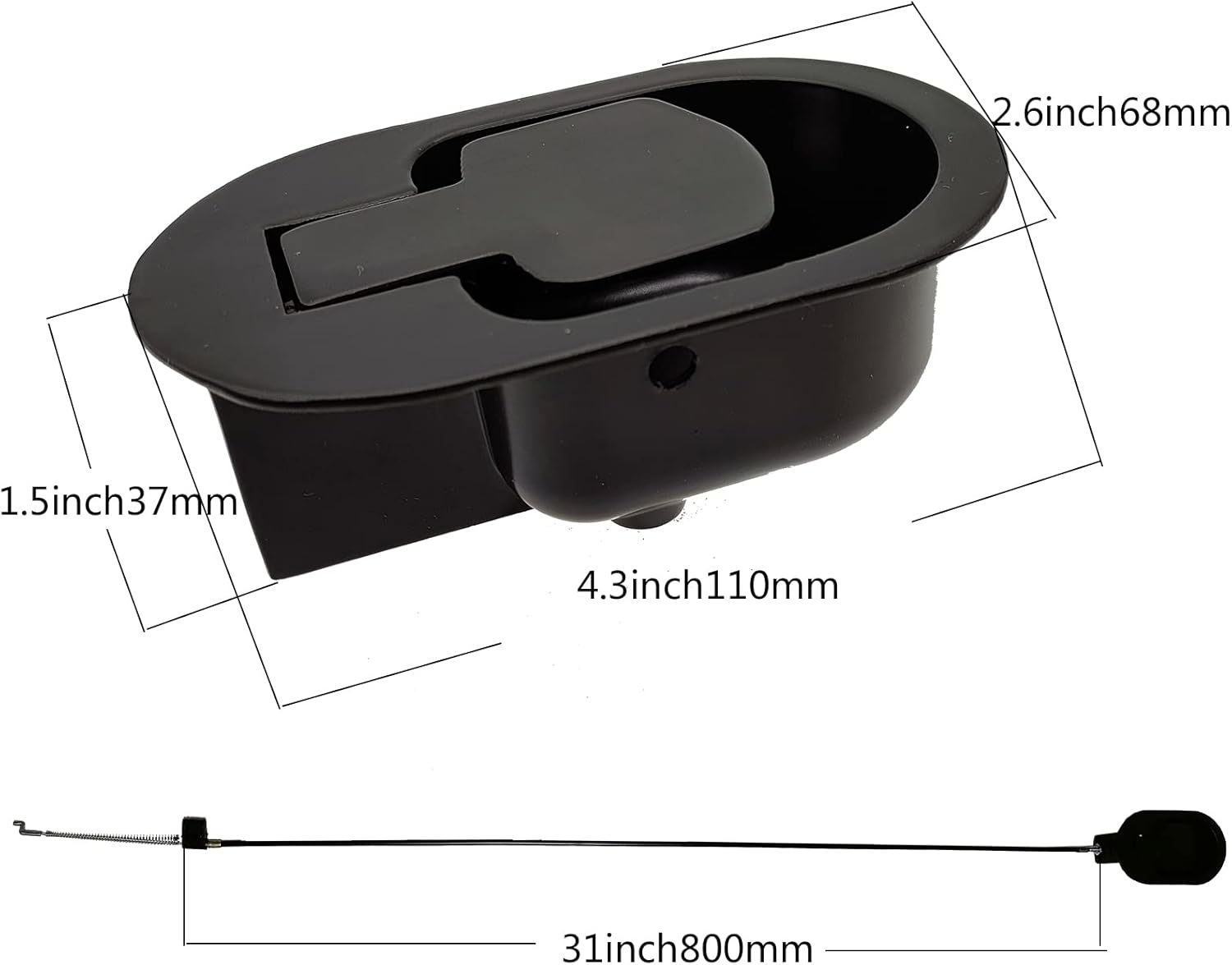 1PC Metal Recliner Handle Replacement Parts ,Premium with Cable, Compatible Most Major Couch Sofa Chair Furniture 1