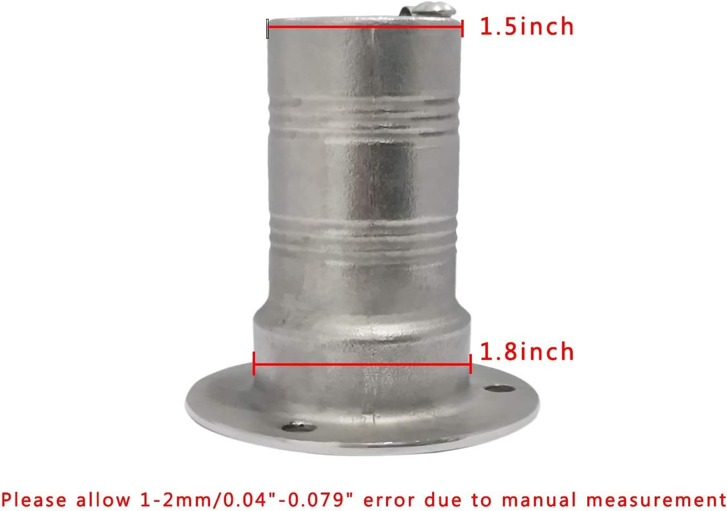 1-1/2" 38mm Boat Gas/Fuel/Diesel/Water/Waste Deck Fill/Filler with Keyless Cap 1-1/2" Marine Mirror- Polished 316 Stainless Steel Hardware for Yacht Caravan WATER