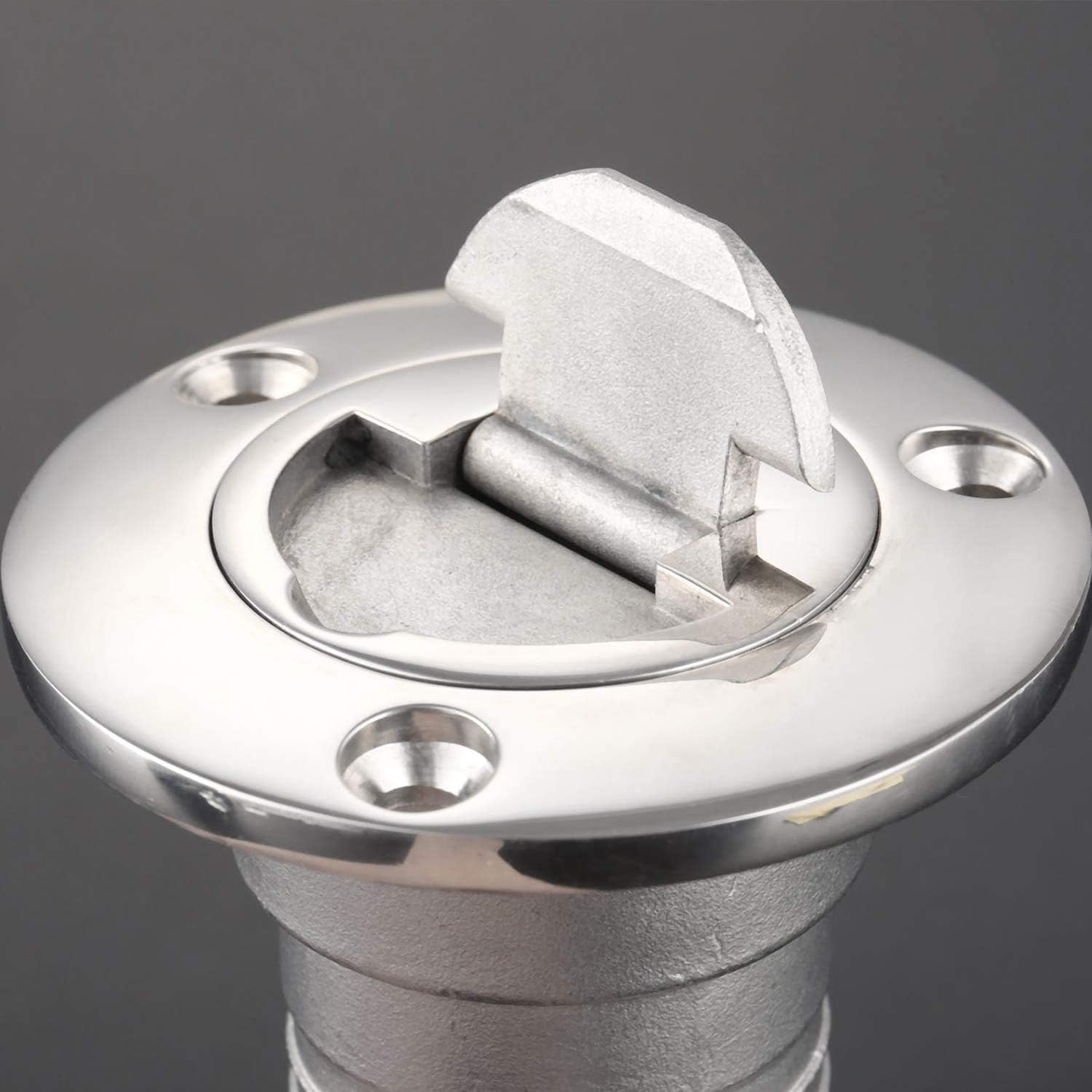 2" 50mm Boat Gas/Fuel/Water/Waste/Diesel Deck Fill/Filler with Keyless Cap 2" Marine Mirror- Polished 316 Stainless Steel Hardware for Yacht Caravan Fuel