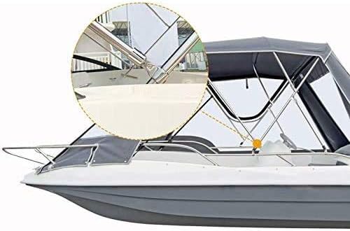 316 Stainless Steel Heavy Duty Fitting Bimini Top Cap Fits 1" 25.4mm OD Round Tube External Eye End with Two Screws for Boat Covers Marine Hardware 2pcs