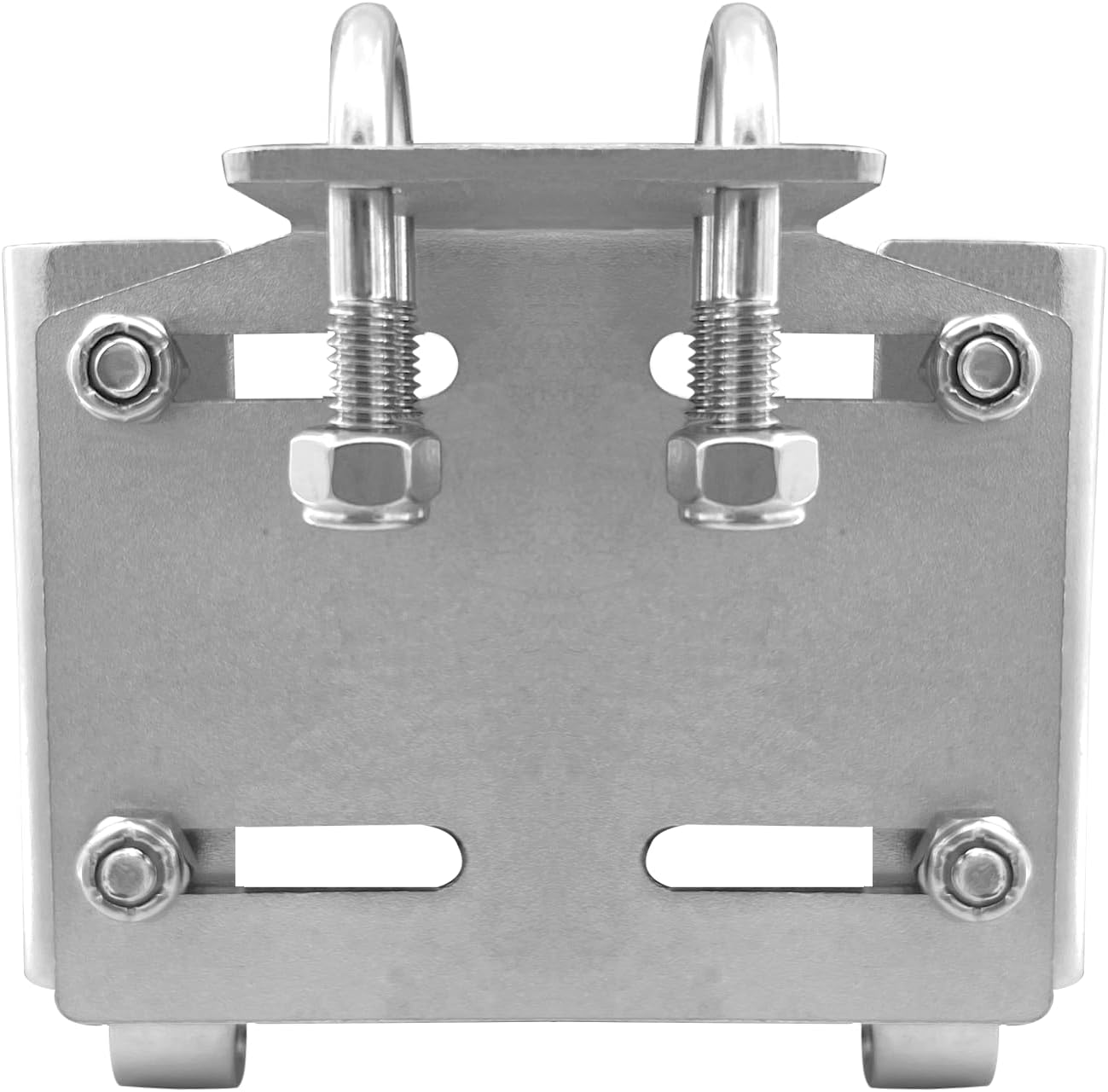 Stainless Steel Horizontal Stanchion Rail Mount Anchor Bracket, Fluke Bracket Rugged Durable High Hardness Fits 7/8" to 1" Rails for Boats Yachts Ships