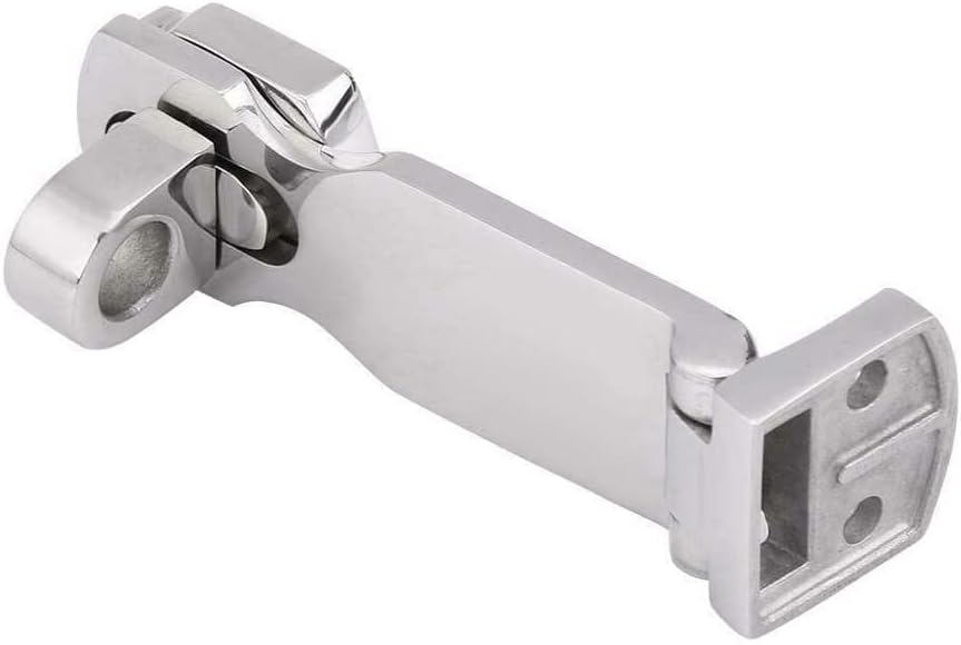 Grade Stainless Steel 3" Heavy Duty Door Hasp with Turning Padlock Eye Mount Screws
