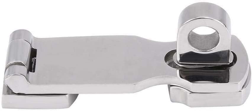 Grade Stainless Steel 3" Heavy Duty Door Hasp with Turning Padlock Eye Mount Screws
