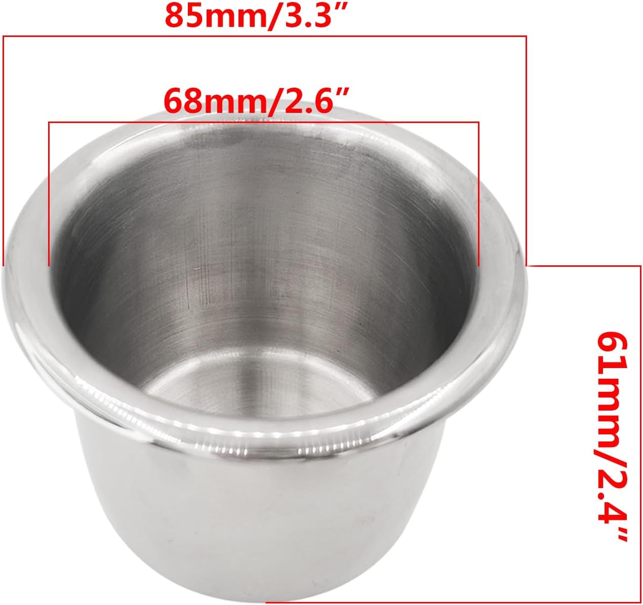 4Pcs Stainless Steel Cup Holder,Drop-in Anti-Spill Heavy Duty Poker Table Holder Inserts Fits Standard Soda Can for Desk, Boats, RV Cars & Trucks