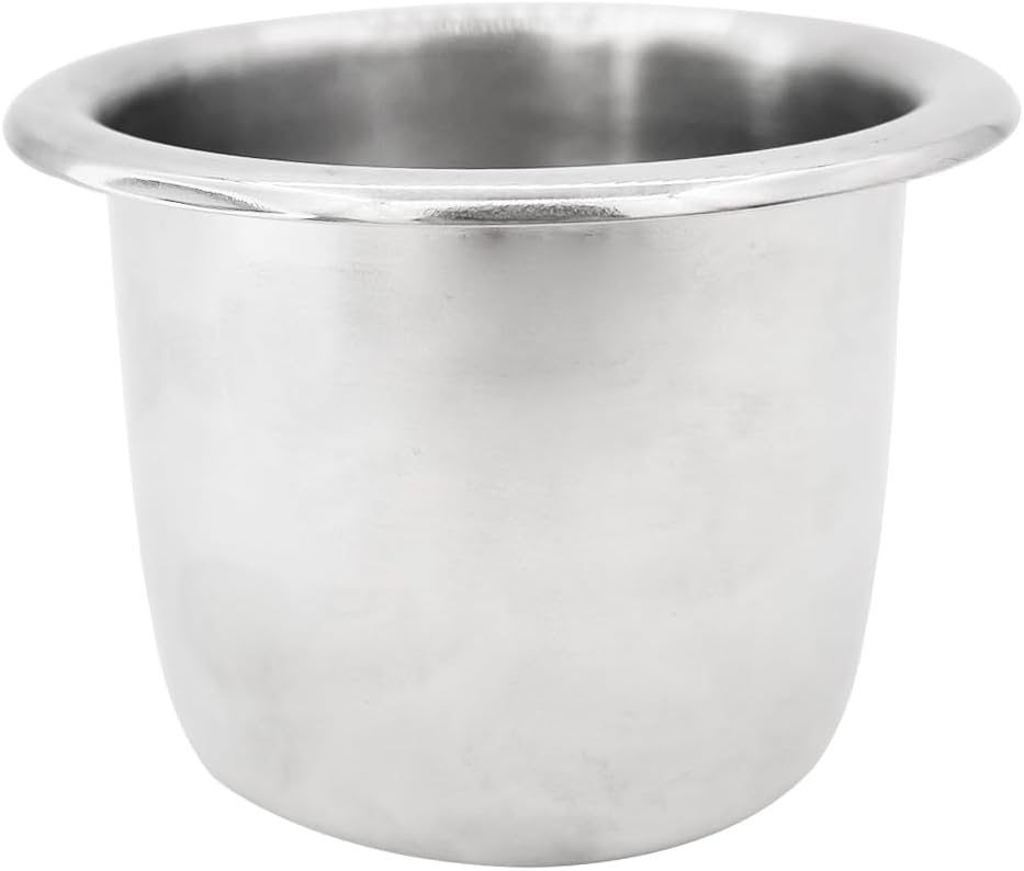 4Pcs Stainless Steel Cup Holder,Drop-in Anti-Spill Heavy Duty Poker Table Holder Inserts Fits Standard Soda Can for Desk, Boats, RV Cars & Trucks