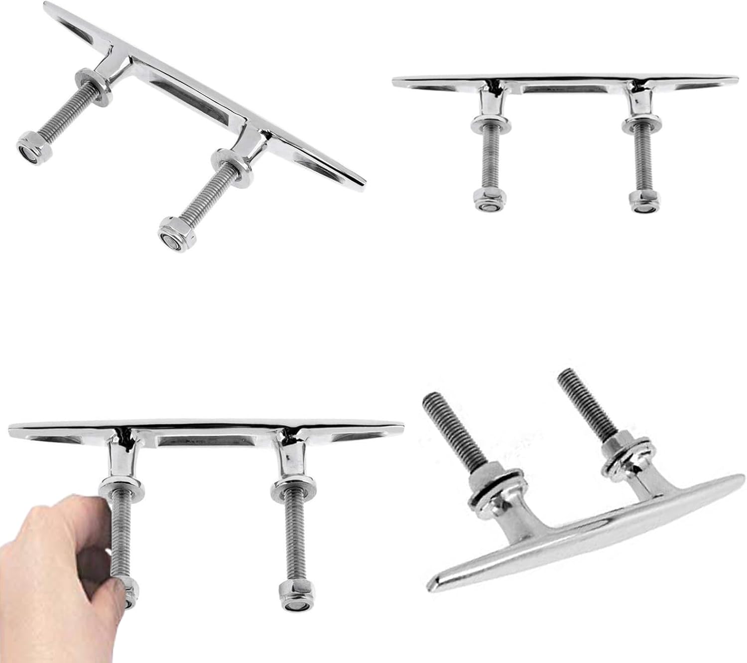 Burn Buddy Boat Cleat Open Base Cleat, Dock All 316 Stainless Steel Mooring Accessories
