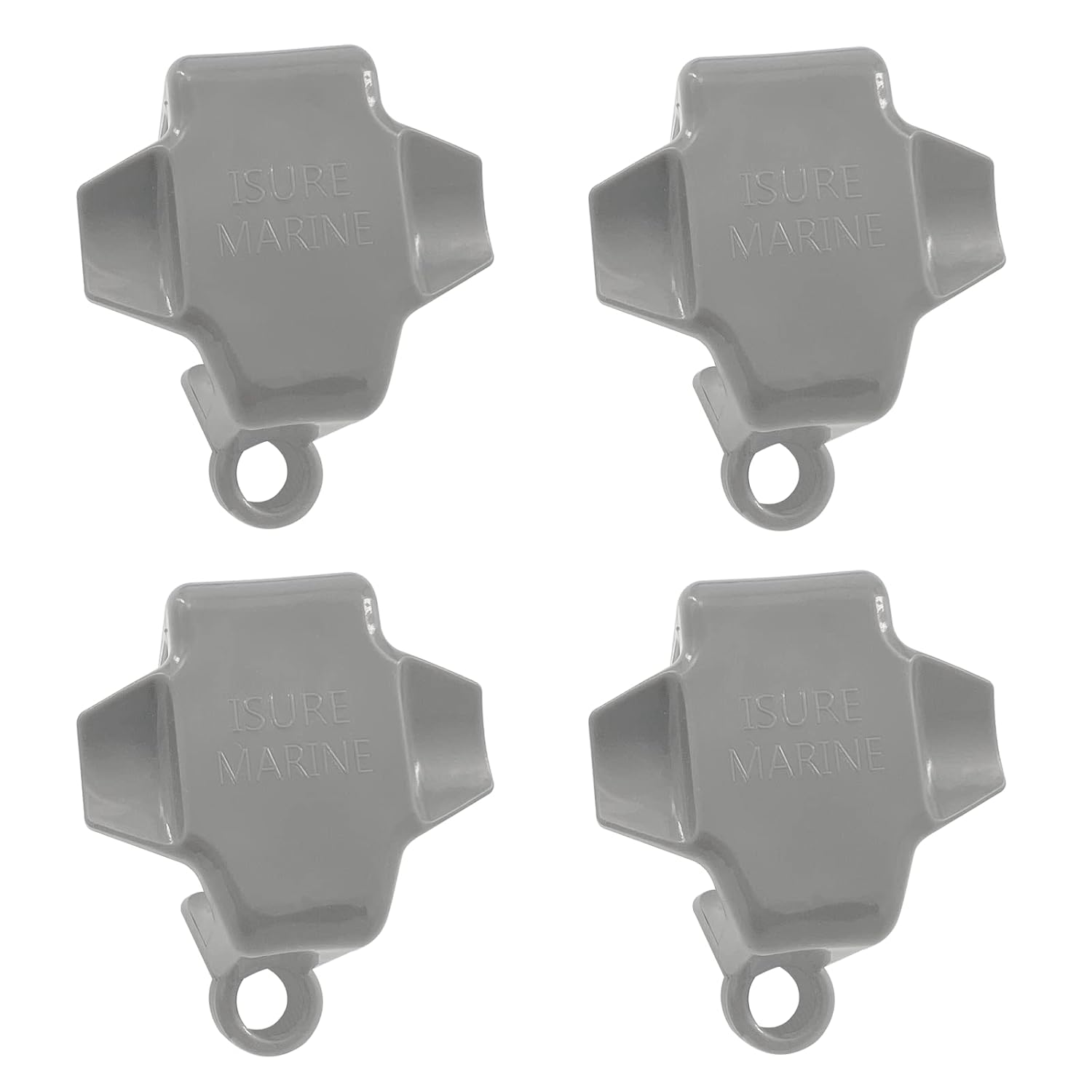 4 Pcs Square Rail Fender Bumpers Hanger/Adjuster/Clip Docking for Bumper, Pontoon Boat Clips