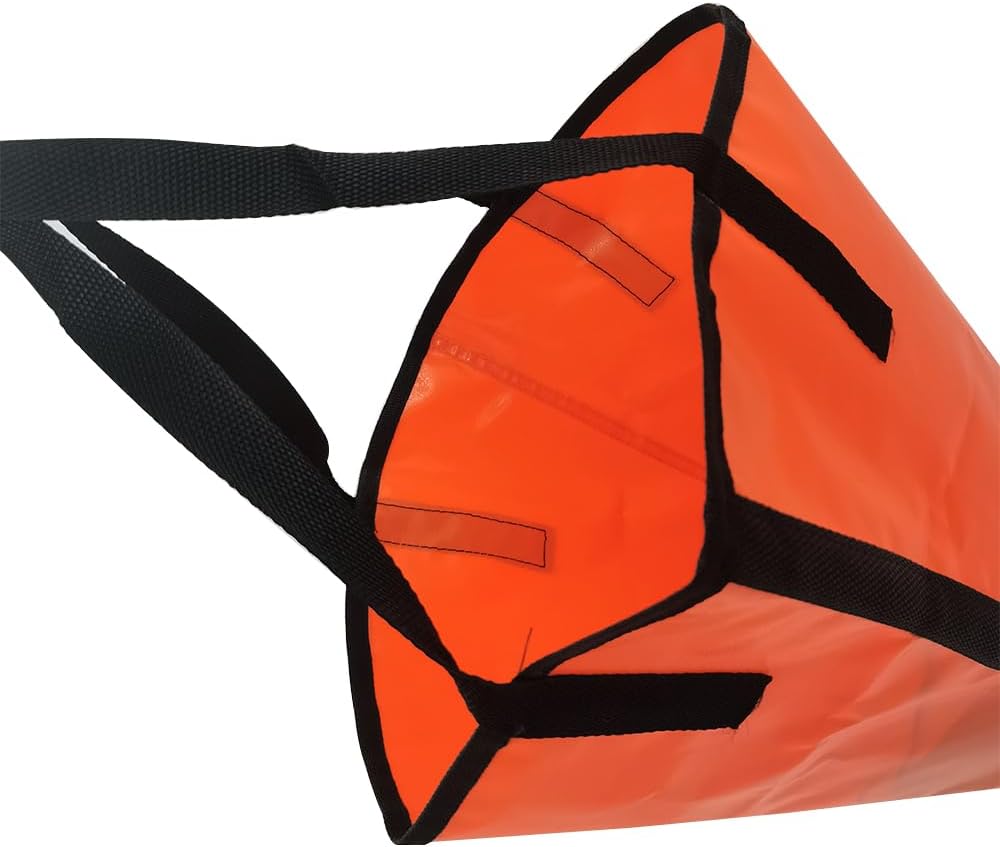 Sea Anchor Drift Sock 18"/32" Parachute Fishing Drogue for Marine Boat 32 in For15-20 ft