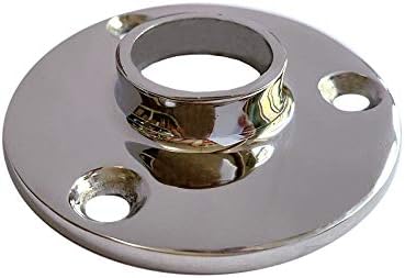 2Pcs 1-inch 90° Stainless Steel Floor Flange Pipe Decor Malleable Cast Fitting Boat Round Base Handrail Fittings Furniture DIY Wall