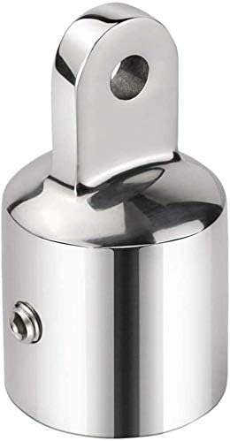 Mirror Polished Marine Bimini Top Cap Tube 1" 25.4mm External Eye End for Boat Heavy Duty Fitting Hardware 316 Stainless Steel
