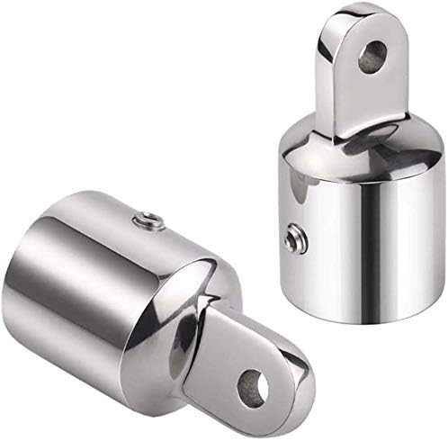 Mirror Polished Marine Bimini Top Cap Tube 1" 25.4mm External Eye End for Boat Heavy Duty Fitting Hardware 316 Stainless Steel