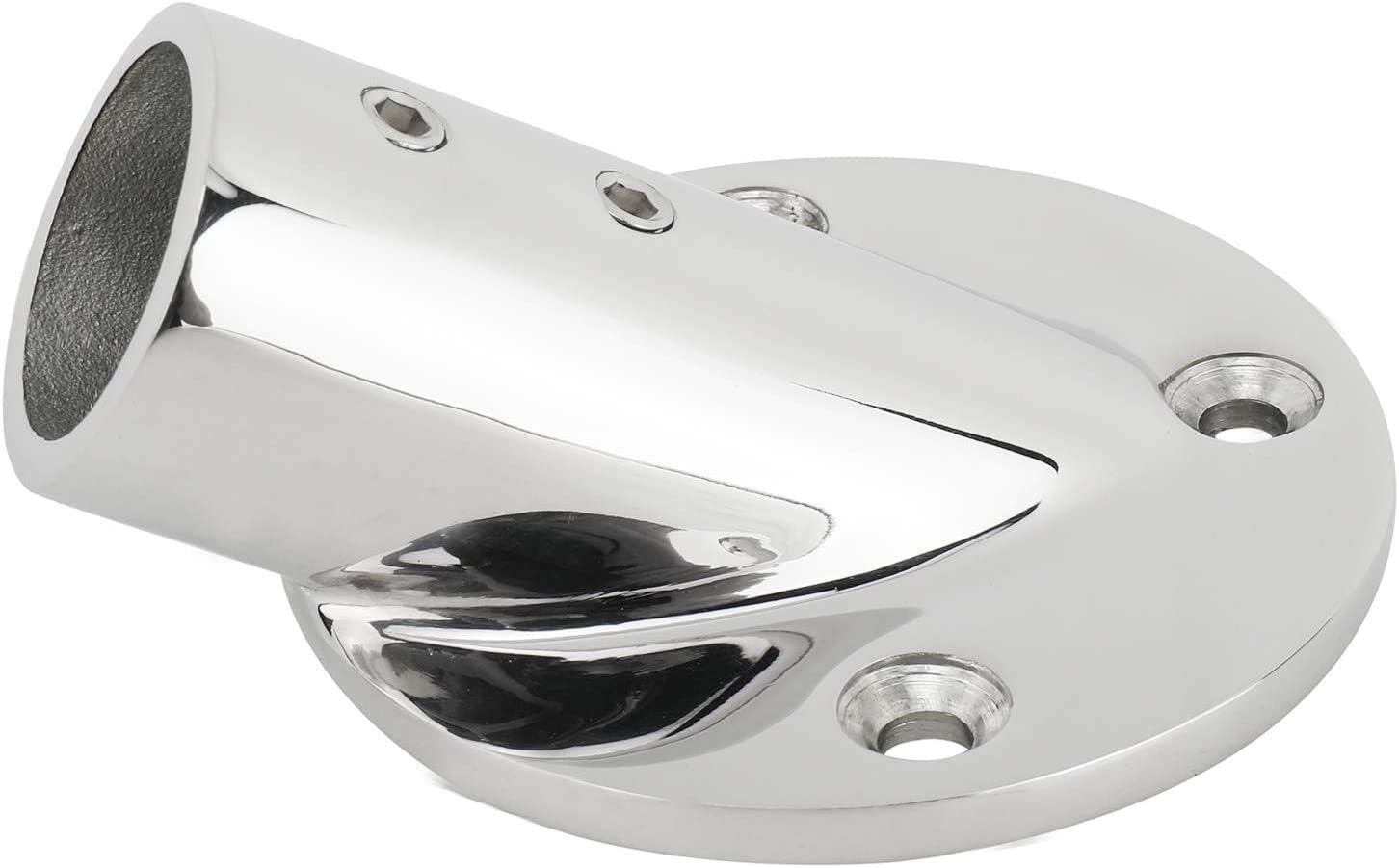 7/8'' 22mm 30 Degree Heavy Dudy 316 Stainless Steel Marine Tube Boat Hand Rail Round Base Bimini Top Fitting Hardware