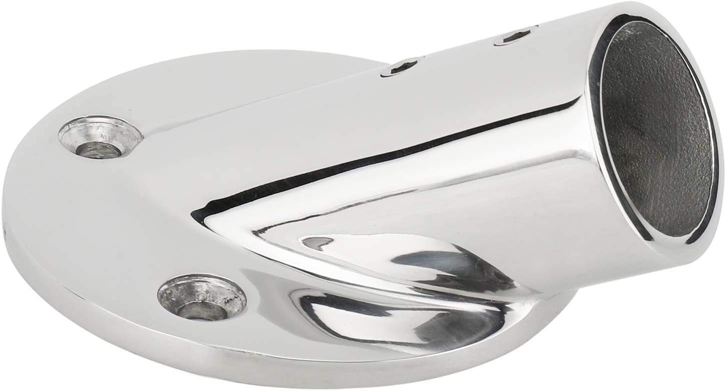 7/8'' 22mm 30 Degree Heavy Dudy 316 Stainless Steel Marine Tube Boat Hand Rail Round Base Bimini Top Fitting Hardware