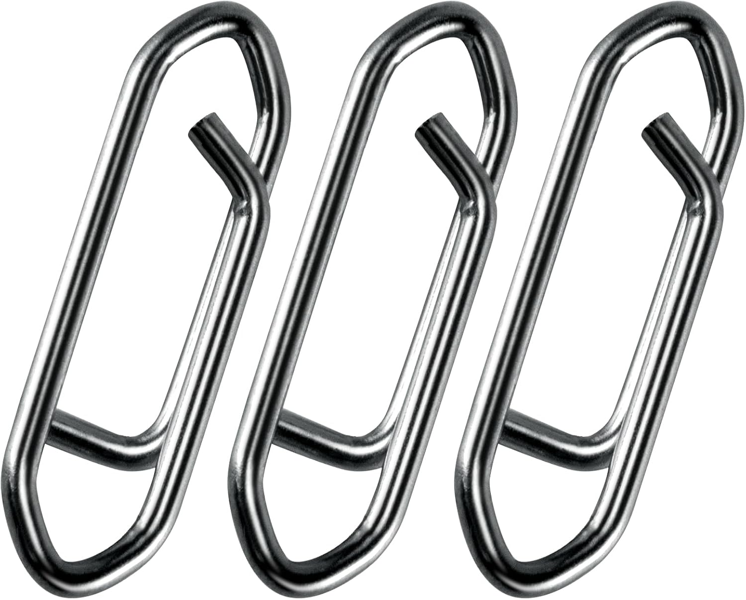 50-Pack Fishing Power Speed Clips, High Strength Stainless Steel Clip for Lure Quick Change, Freshwater Saltwater Crankbait Popper Lures Snap Connector Tackle XS-25LB-0.5IN