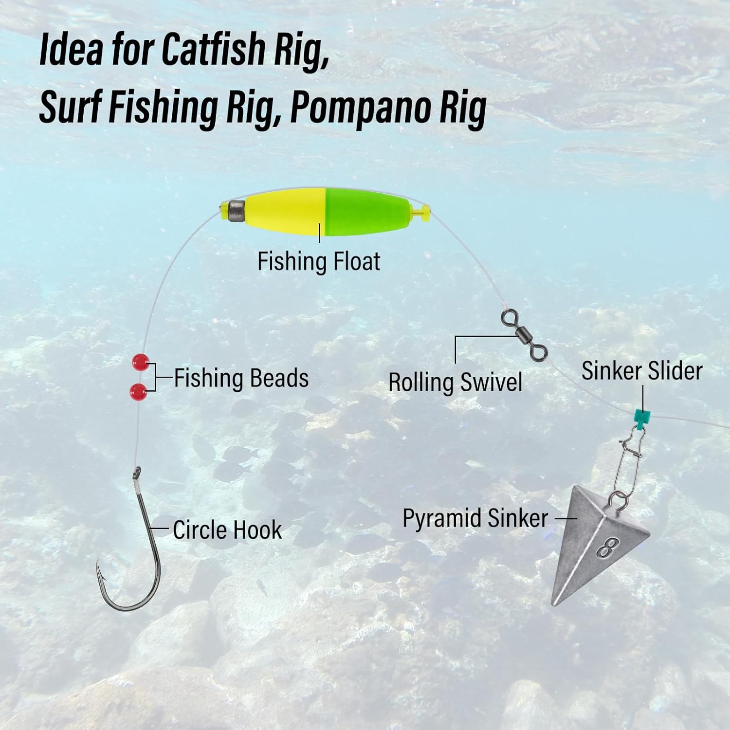 Pyramid Sinkers Fishing Weights Sinkers, Saltwater Freshwater Lead Weight Sinker for Ocean Surf Gear Catfish Tackle 1oz 2oz 3oz 4oz 5oz 6oz 8oz 10oz 12oz 16oz 32oz 10 Pack Kit: 1oz*3, 2oz*3, 3oz*2,