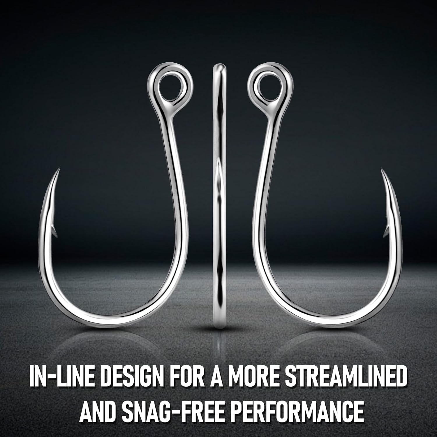 10-Pack Inline Hooks 5X Strong Single Replacement Hook for Hard Baits, High Carbon Steel Heavy Duty Welded Eye Fishing Hooks, Jigging Freshwater Saltwater Trolling Tackle #3/0