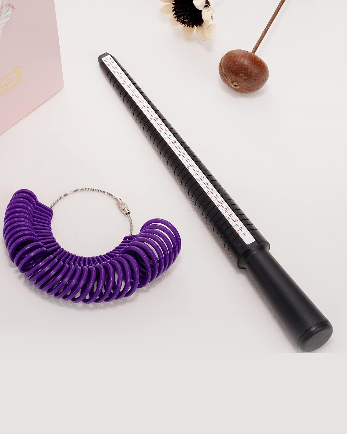 Petluno Ring Sizer Australia, A-Z Measurement Tool Australian Sizes, Finger Size Measure, with Clear Scale, Easy to Use, Gauge for Women, Men Plastic Set Plastic Set