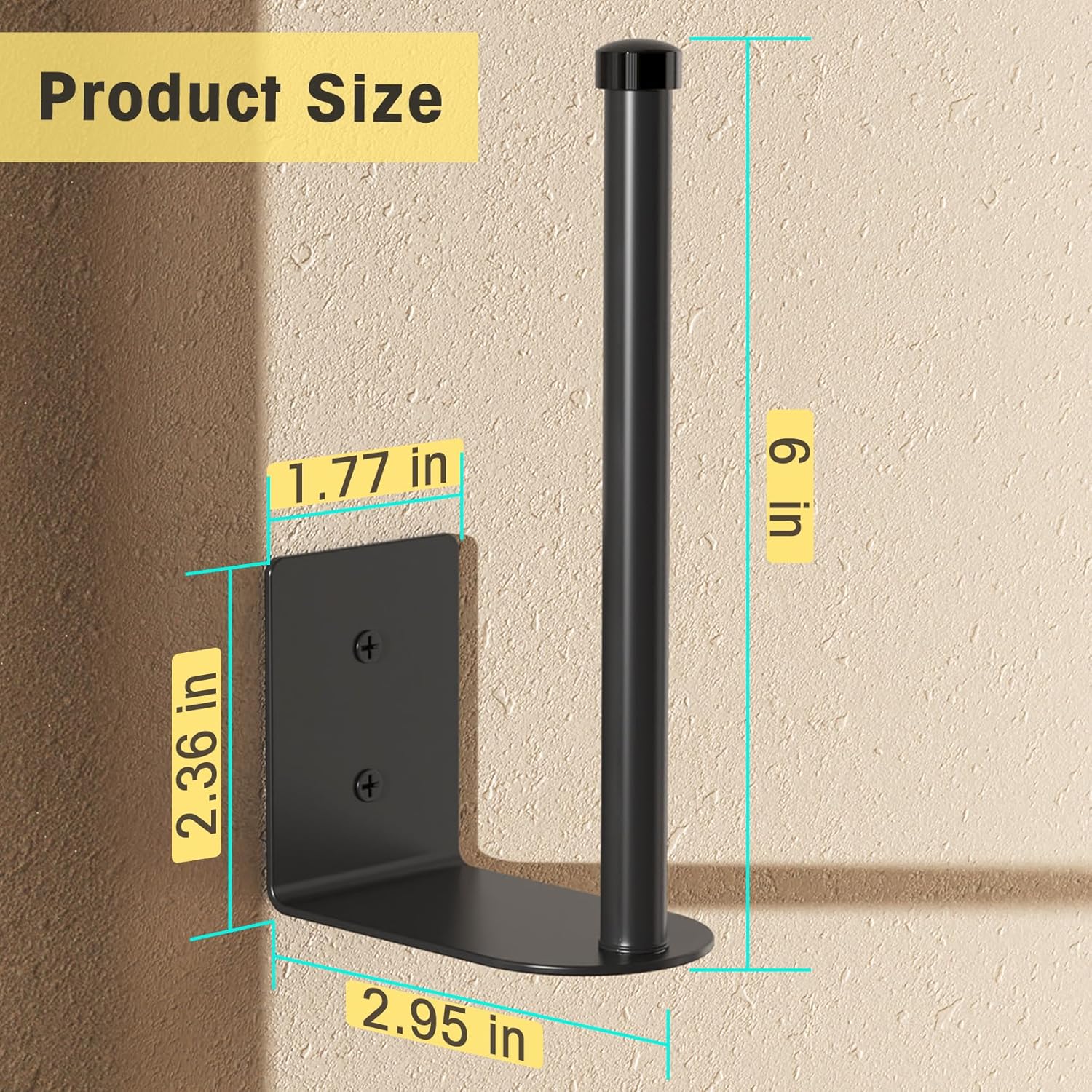 2 Pack Hat Racks for Baseball Caps, Stainless Steel Organizer Cap, Holder Storage Organizer, Hanger Strong Adhesive/Wall Drilled Door, Bedroom, Closet Black 6 in Black in