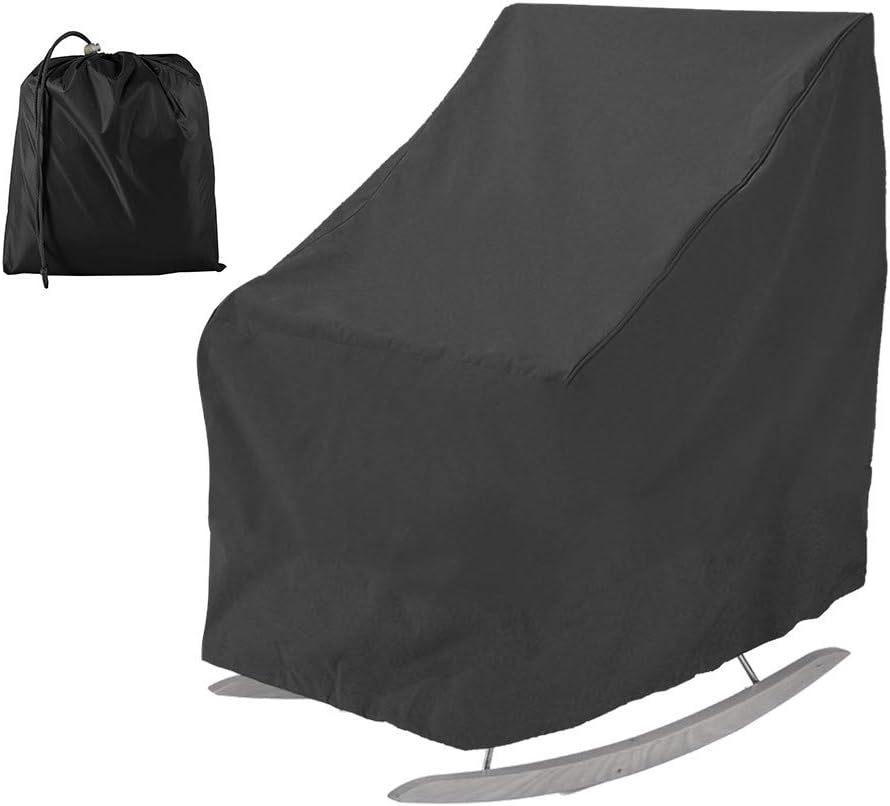 Patio rocking chair Cover waterproof Oxford fabric heavy Veranda lounge garden chair outdoor furniture protective cover black