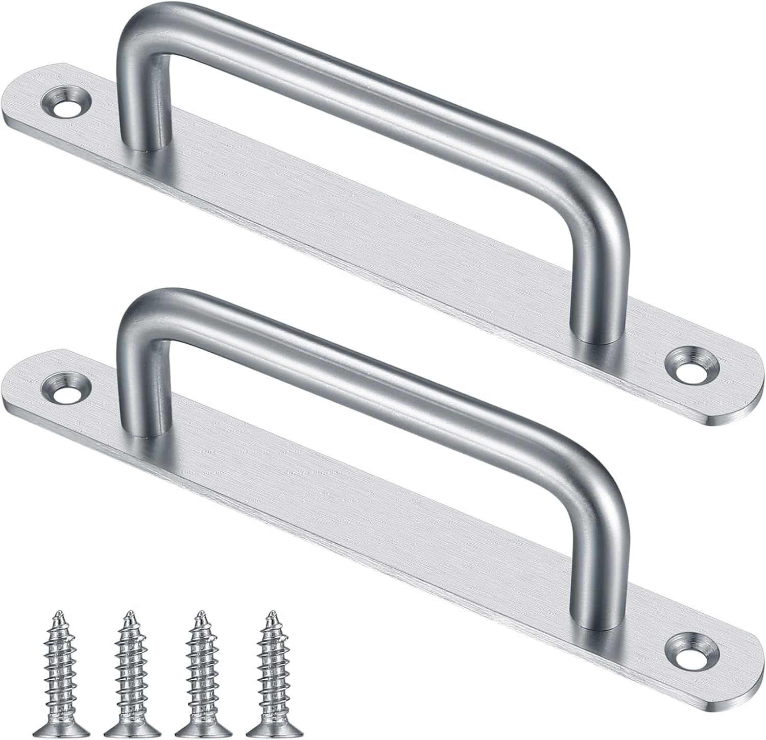 2 pieces sliding door handles, split door handles, sliding door handle with stainless steel plate, cabinet door handle, shed door handles, garden door handles 192 mm 192MM