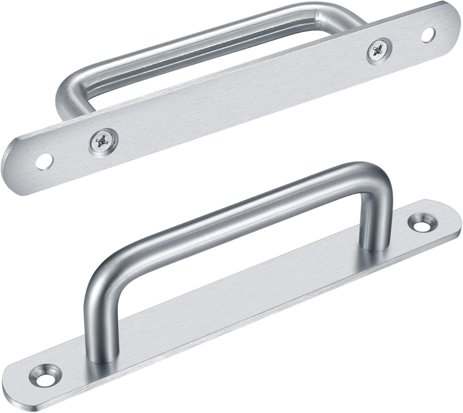 2 pieces sliding door handles, split door handles, sliding door handle with stainless steel plate, cabinet door handle, shed door handles, garden door handles 192 mm 192MM