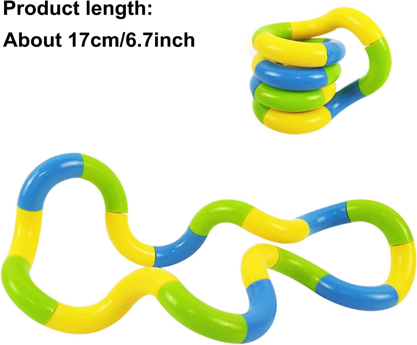 6 Pcs Tangles Fidget Toys Tangles Fidget Tangles Relax Therapy Stress Relief Feeling Winding Toy A