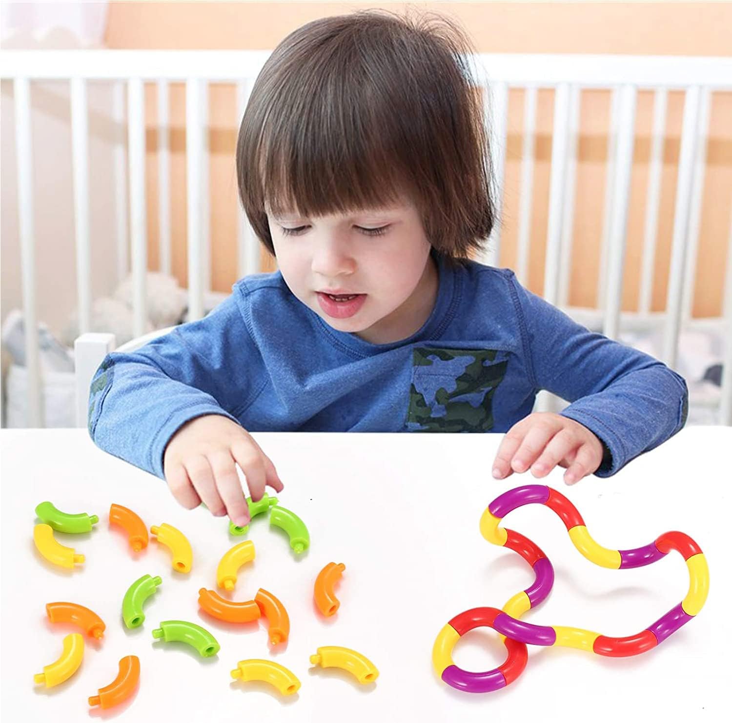 6 Pcs Tangles Fidget Toys Tangles Fidget Tangles Relax Therapy Stress Relief Feeling Winding Toy A