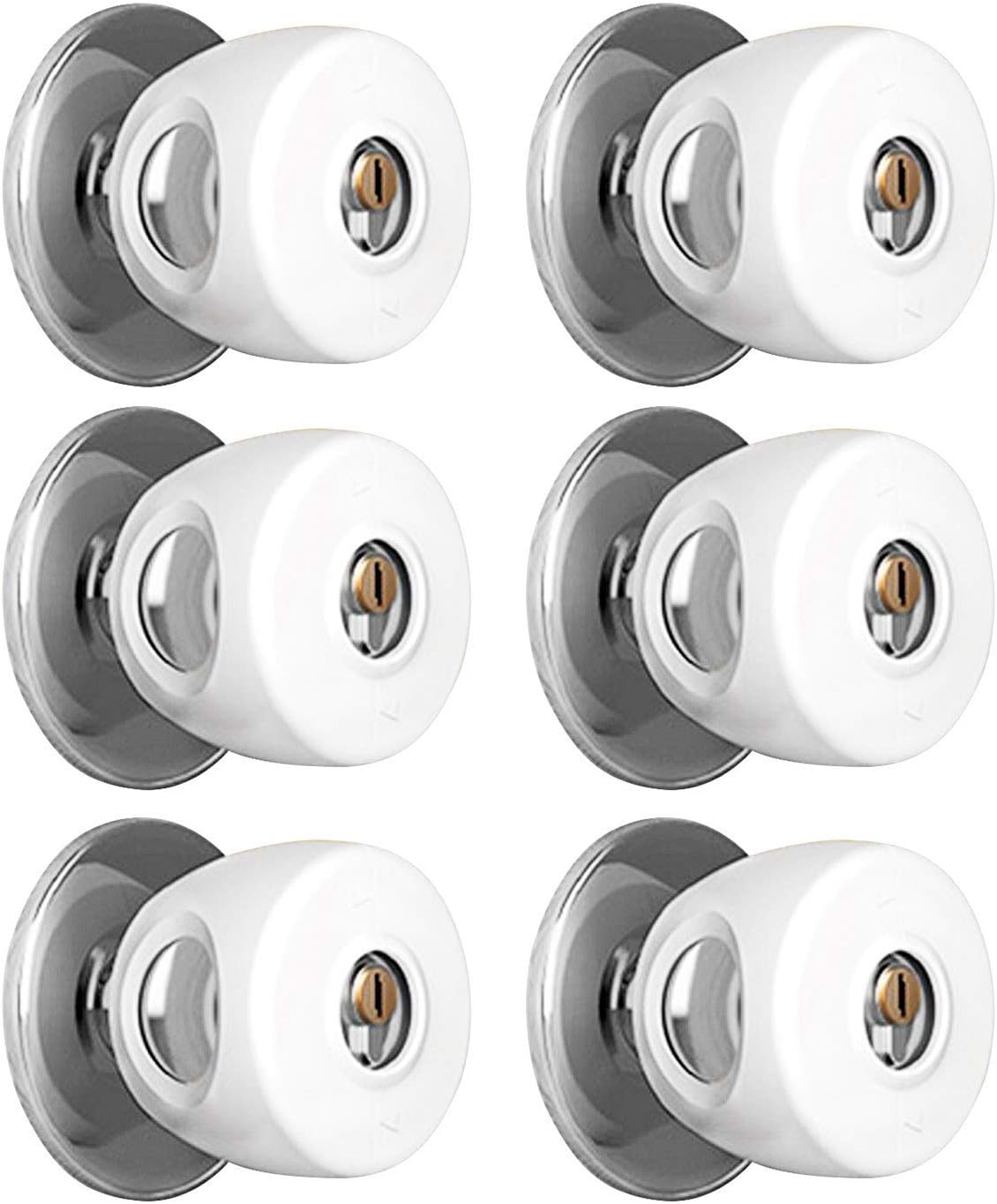 6 Pack Child Safety Door Knob Cover Baby Doorknob Handle Cover, Kids Proof Door Knob Covers Lockable Design for Home Bedroom Living Room Kangkangk