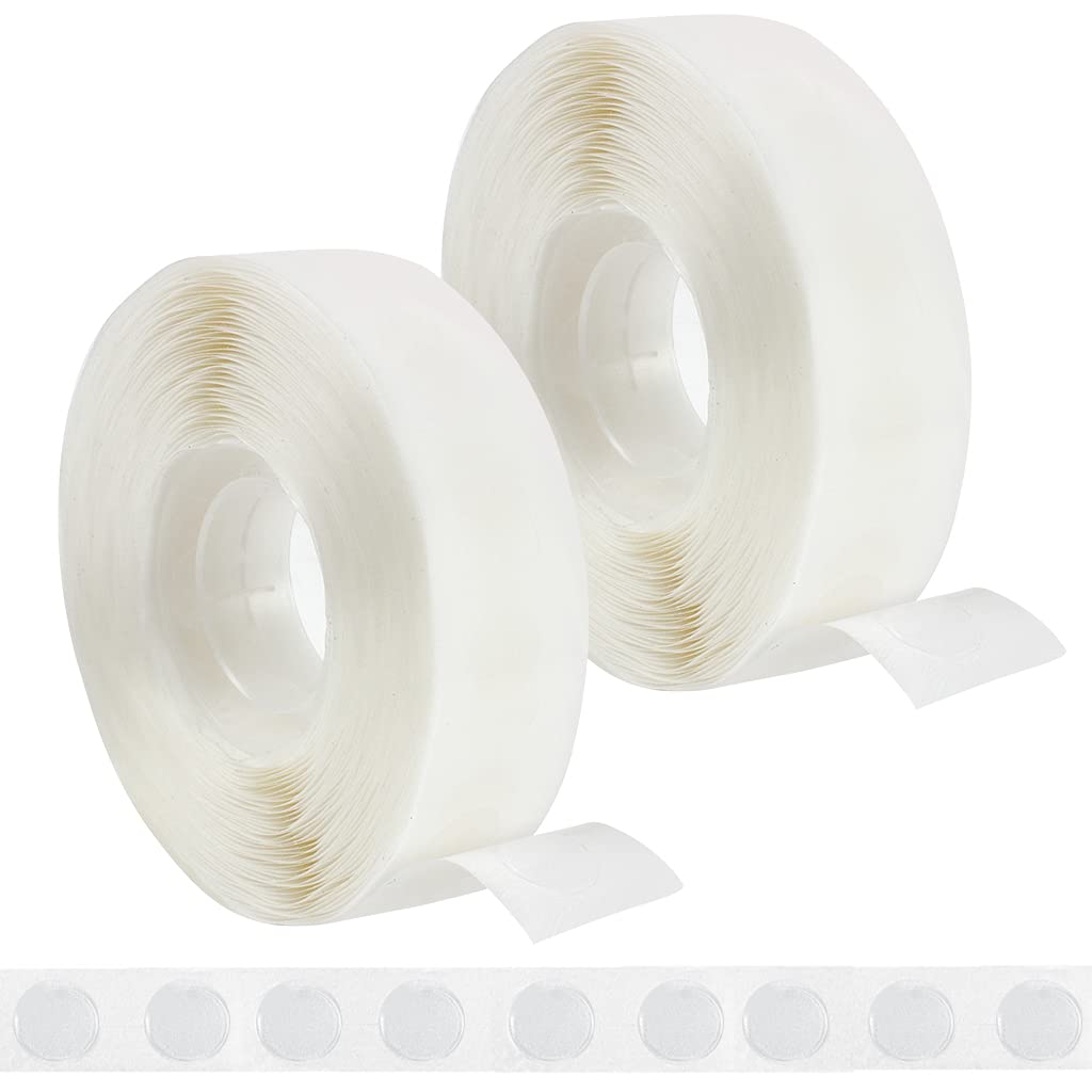 1000 Pcs Glue Point Clear Balloon Glue Dots, Double Sided, Transparent, 1cm/0.4inch in Diameter, for Craft Scrapbook Birthday Wedding Decoration