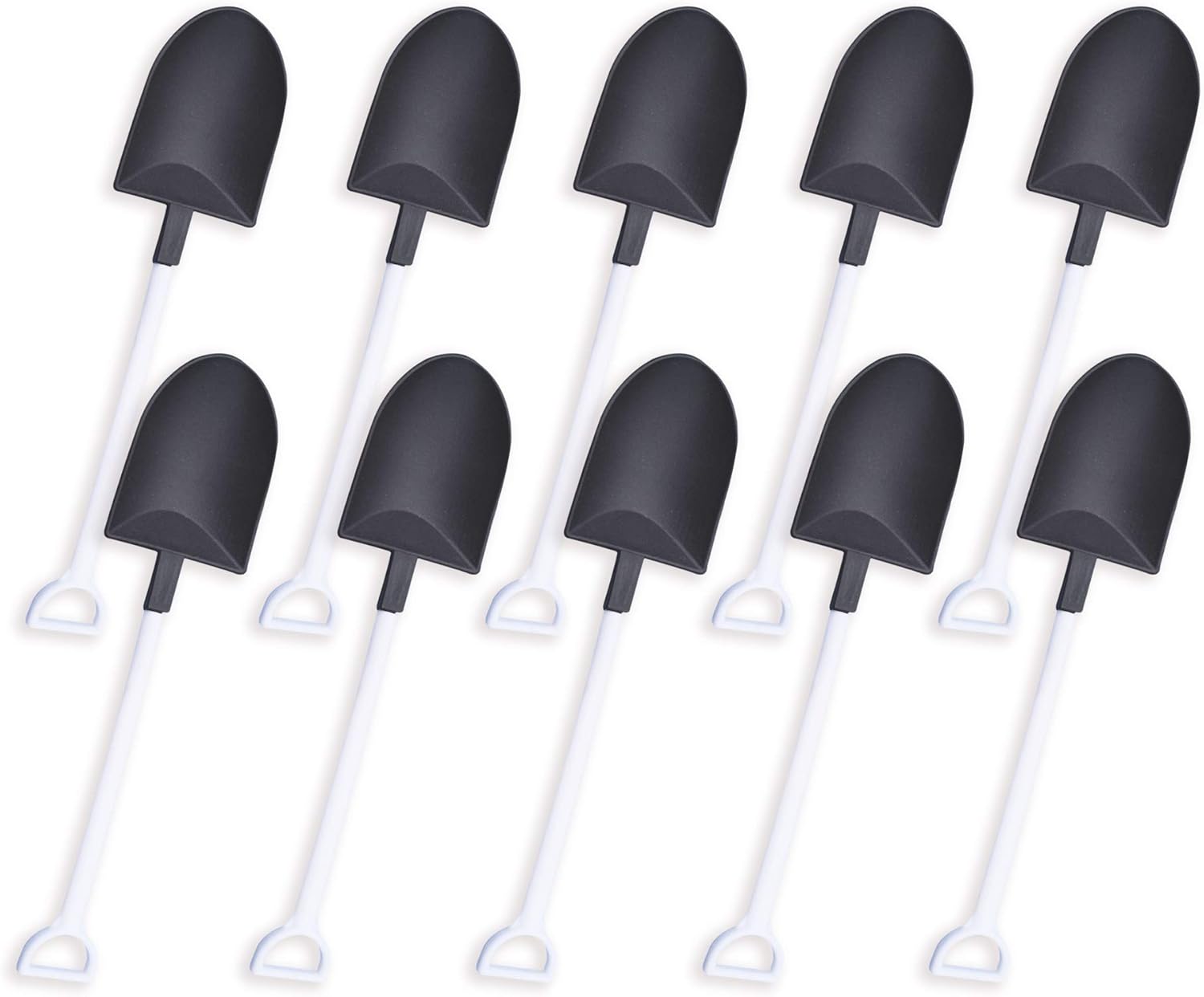 oxe Novelty Mini Shovel Shape Spoons Cute Disposable Plastic Dessert Spoons,Set of 50 model 2