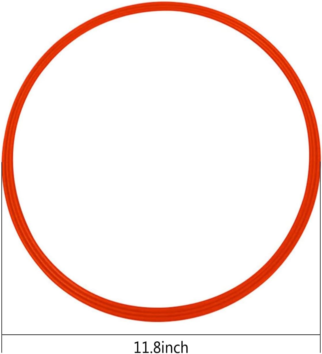 Speed and Agility Training Rings, 12Pcs 12" Multifunction Ring Toss Game Rings, Speed Agility Tennis Soccer Basketball Aid for Hurdles Exercise Fitness Workouts Obstacle Course Challenges
