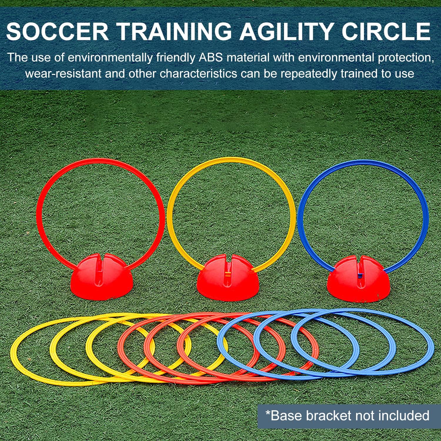 Speed and Agility Training Rings, 12Pcs 12" Multifunction Ring Toss Game Rings, Speed Agility Tennis Soccer Basketball Aid for Hurdles Exercise Fitness Workouts Obstacle Course Challenges