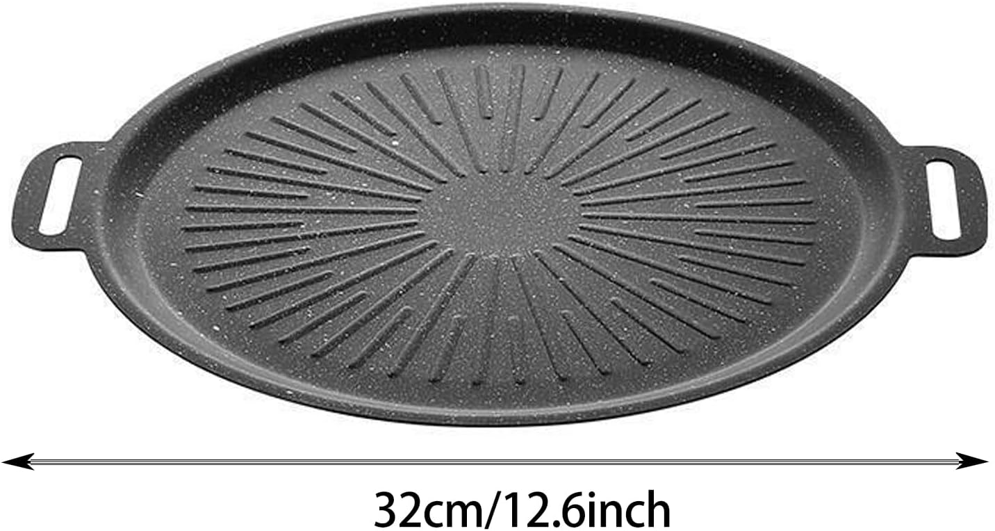 Grill Pan, 12.6" Maifan Non-Stick BBQ Indoor & Outdoor Grill Pan for Searing, Grilling, and Cooking Meats & Vegetables, Even Heating 12.6 Inch