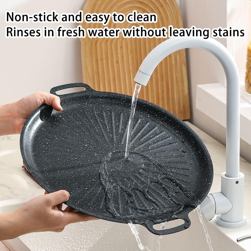 Grill Pan, 12.6" Maifan Non-Stick BBQ Indoor & Outdoor Grill Pan for Searing, Grilling, and Cooking Meats & Vegetables, Even Heating 12.6 Inch