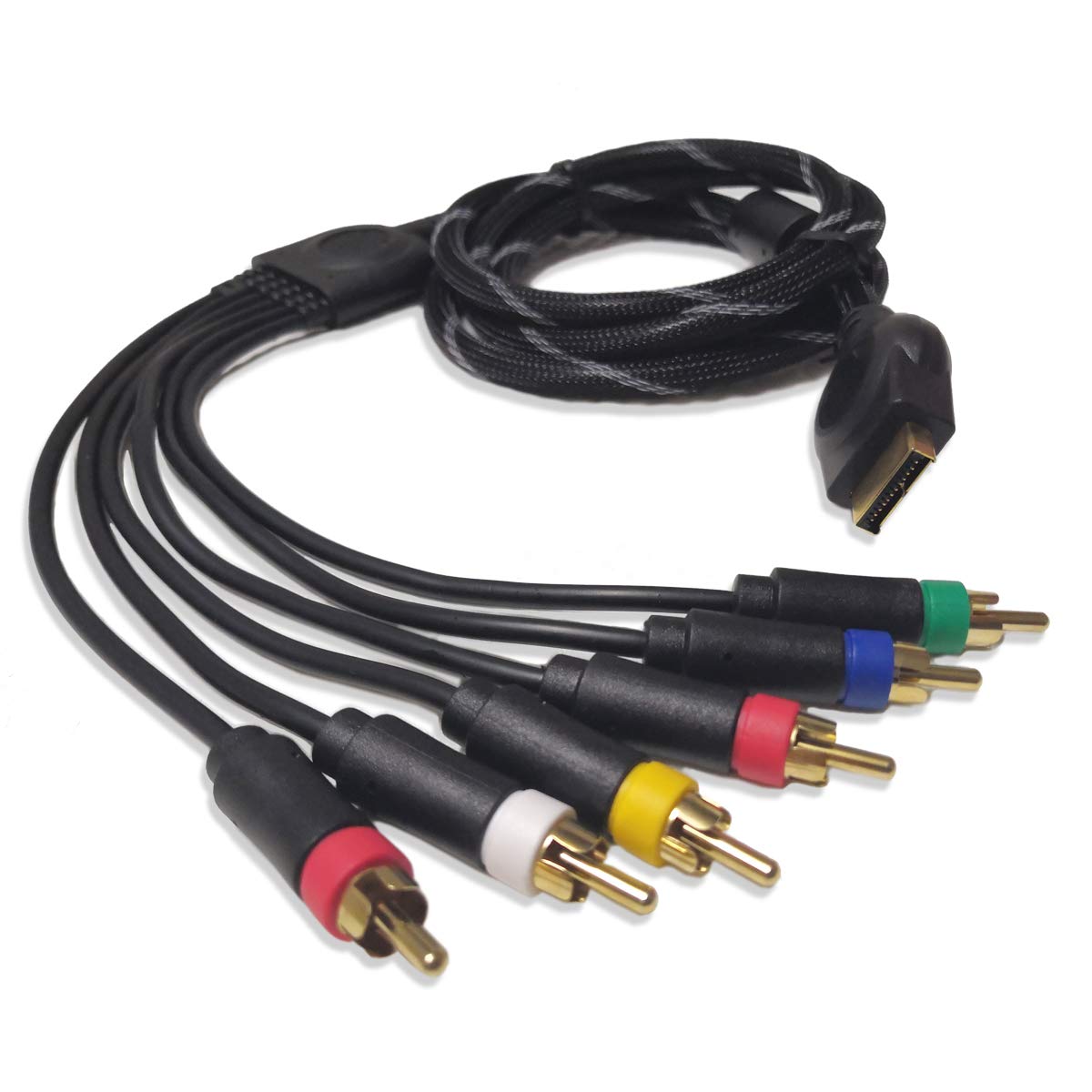 Component Audio Video Cable for PS2 / PS3 / PS3 Slim, HD Multi Out Composite RCA Audio Video Cable for PS3 6 Feet