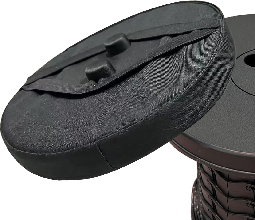 Thick Seat Cushion for Telescopic Stools, Collapsible Stool Chair Pads with Thickened Memory Foam, Fits All Round Retractable Folding Stools Cushion Only