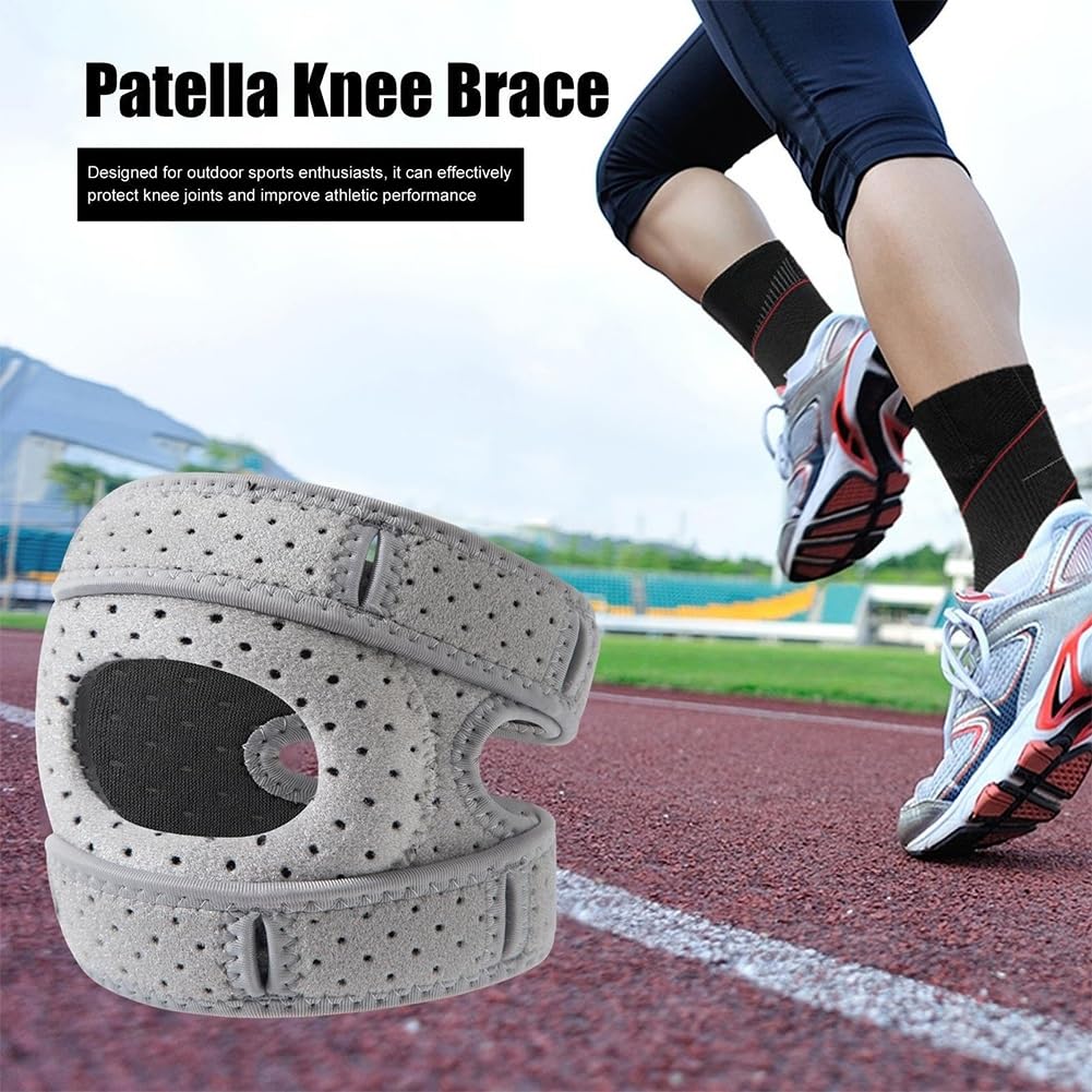 Wellnee Knee Brace,Knee Support for Athletes,Adjustable Tendon Support Sleeve Brace,Pain-Relief Knee Pads for Meniscus, Orthopedic 2pcs Gray,L Adult