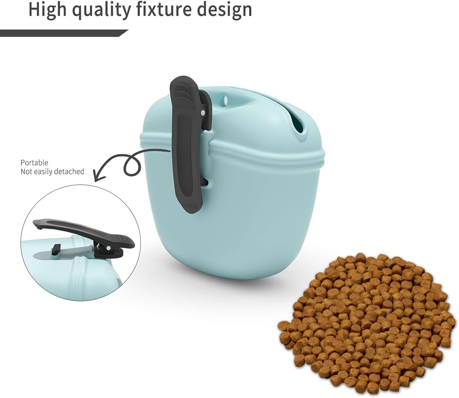 2 Pcs Silicone Dog Treat Pouch,Portable Dog Training Pouch for Treats with Magnetic Closure and Clip,Snacks and Treats to Take Along With Your Dog When Walking Sky Blue + Light Green