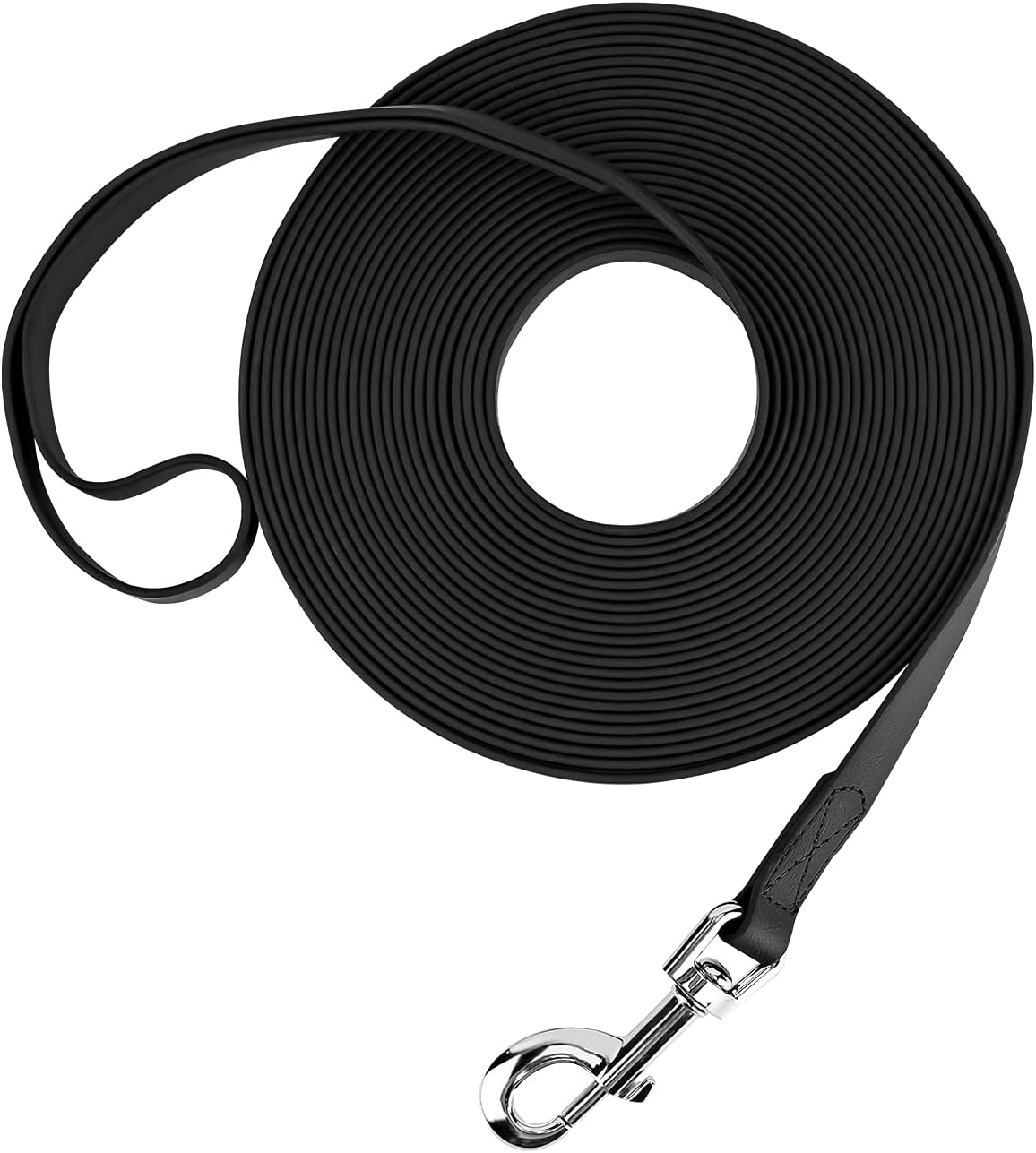 Waterproof Long Leash Durable Dog Recall Training Lead Great for Outdoor Hiking, Training, Yard, Beach and Swimming Black, 30ft