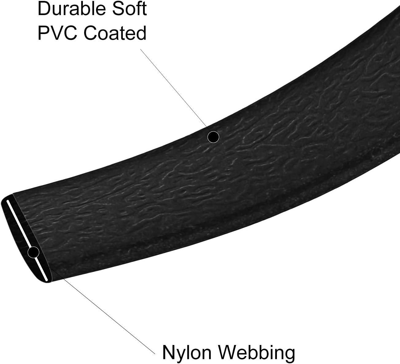 Waterproof Long Leash Durable Dog Recall Training Lead Great for Outdoor Hiking, Training, Yard, Beach and Swimming Black, 30ft