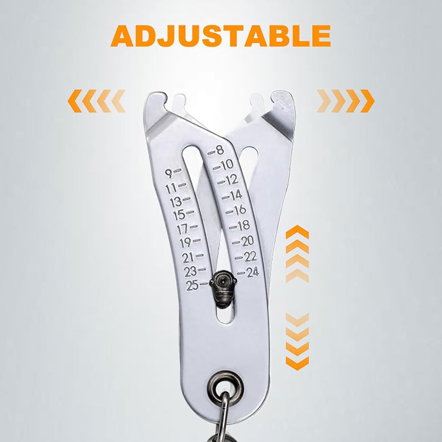 Portable Precise Thread Size Checker Keychain, Bolt Size Finder Keychain Measuring Both Metric & SAE Sizes, Compact Thread Measurement Tool for On-The-Go Convenience 2 Pcs