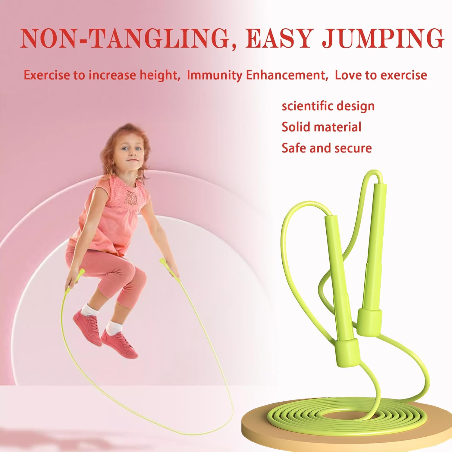 Kids Jump Rope, 3-Pack Set, Jump Rope for Kids 8-12, Beginners, and Adults - Lightweight, Tangle-Free, Adjustable PVC Rope - Jump Rope Kids, Jump Rope for Women 3 pcs