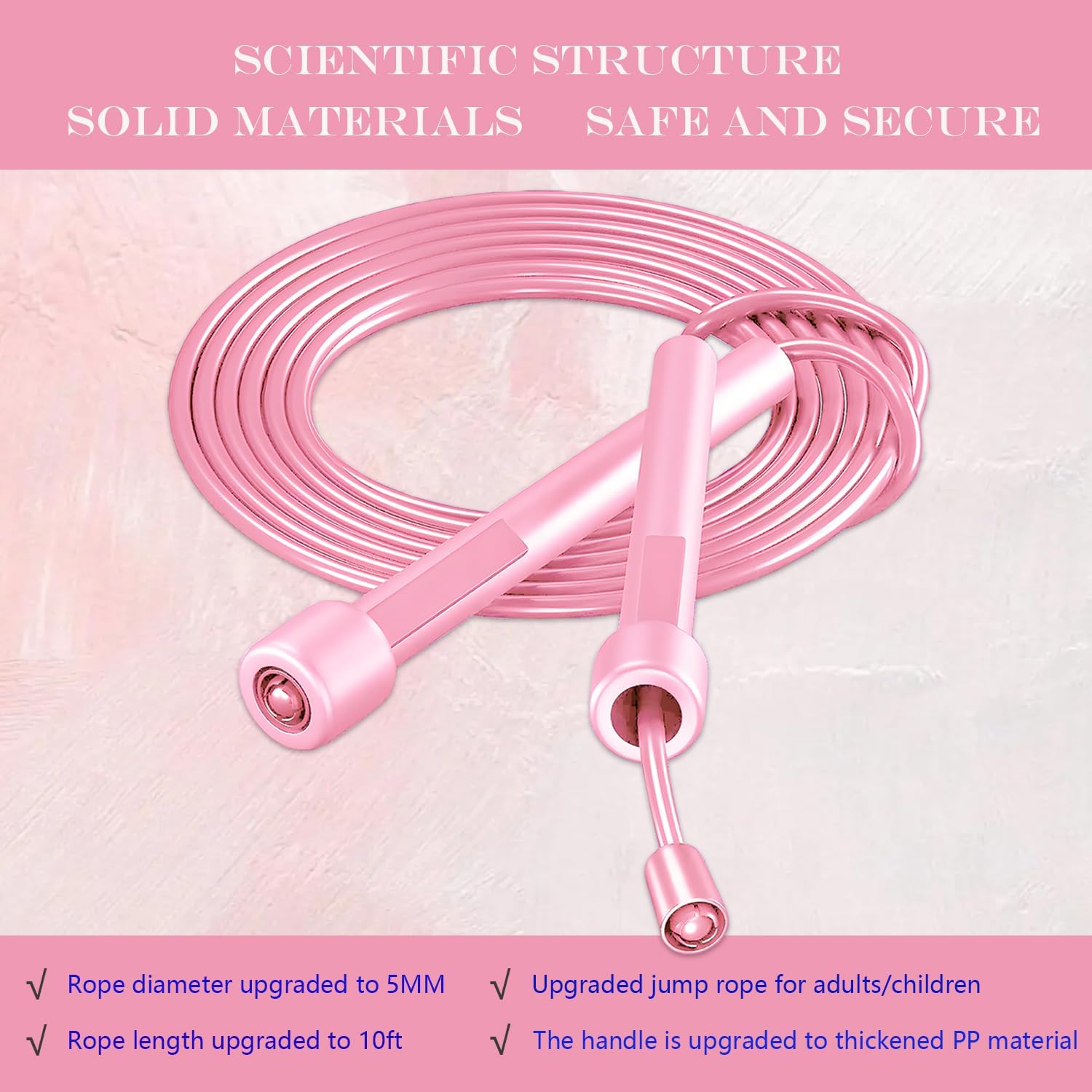 Kids Jump Rope, 3-Pack Set, Jump Rope for Kids 8-12, Beginners, and Adults - Lightweight, Tangle-Free, Adjustable PVC Rope - Jump Rope Kids, Jump Rope for Women 3 pcs