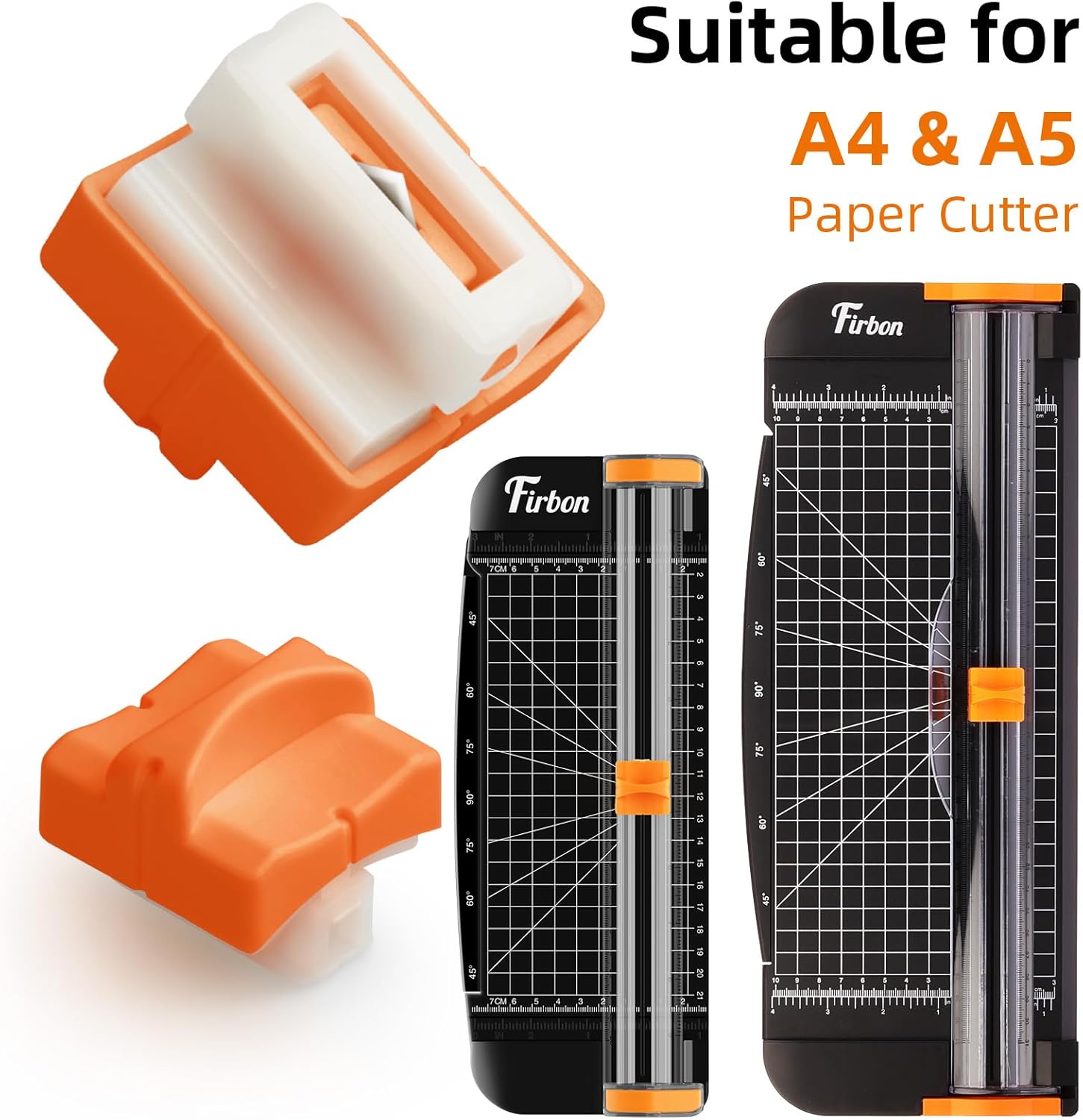Paper Cutter Replacement Blade with Automatic Security Safeguard Design for A4 Black and White Paper Trimmer 5 Pack
