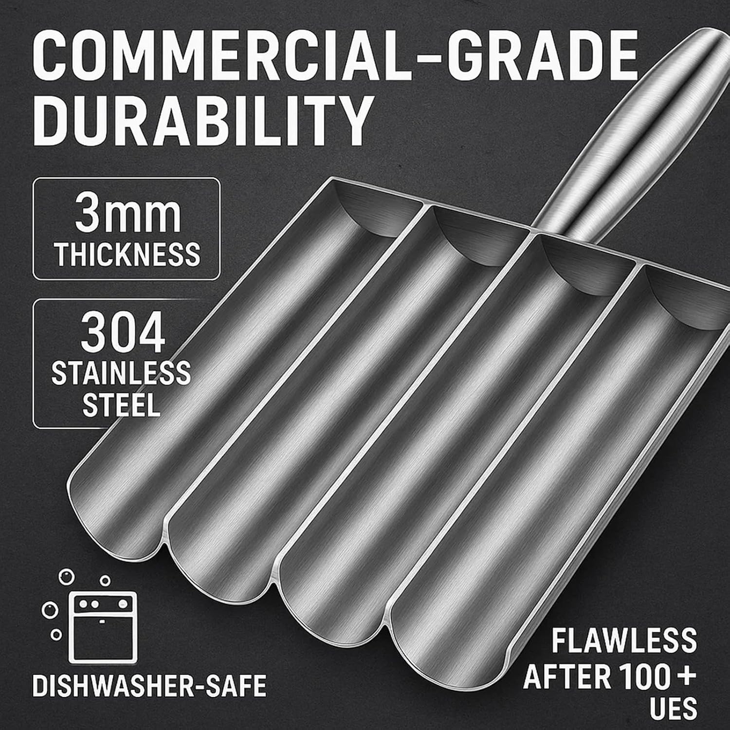 Meatball Maker Tool, 304 Stainless Steel Kitchen Manual Non Stick Meatball Maker, Portable Meatball Spoon Ball Maker Kitchen Restaurant Must Have Meatball Making Set，Home Cooking Tools 4-channel