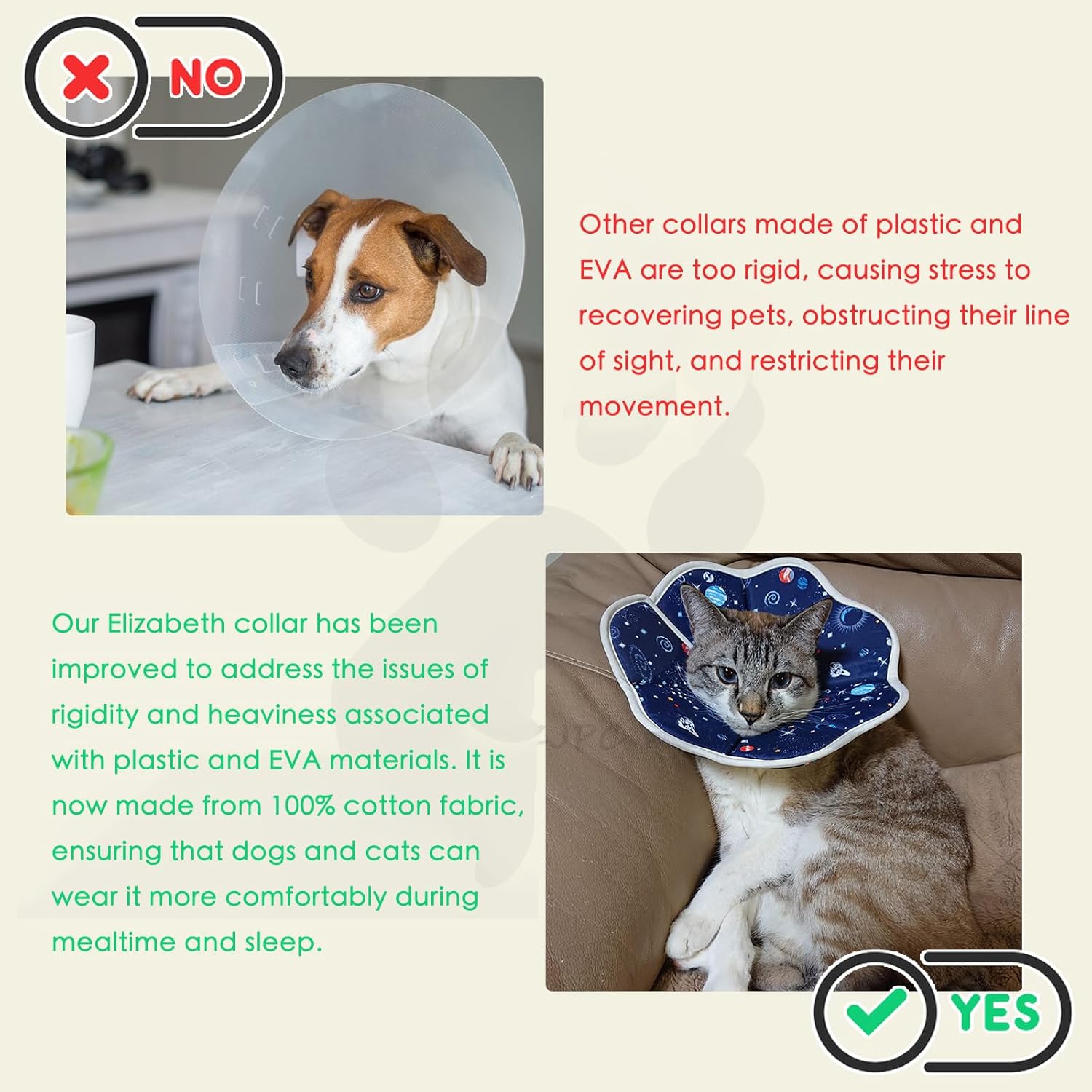 Soft Cat Recovery Collar,Adjustable Cat Cone,Cat Protective Cone Collar After Surgery,for Cats Starry Sky, M