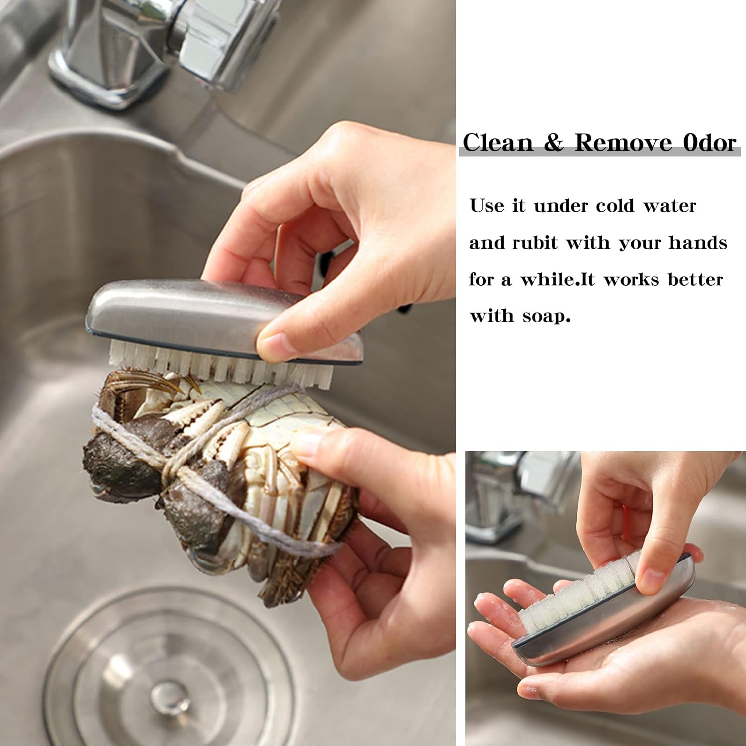 4 Pieces Nail Cleaning Brush, Stainless Steel Fingernail Hand Scrubbing Brushes for Nails Toes Pedicure Nail Cleaning and Scrubbing