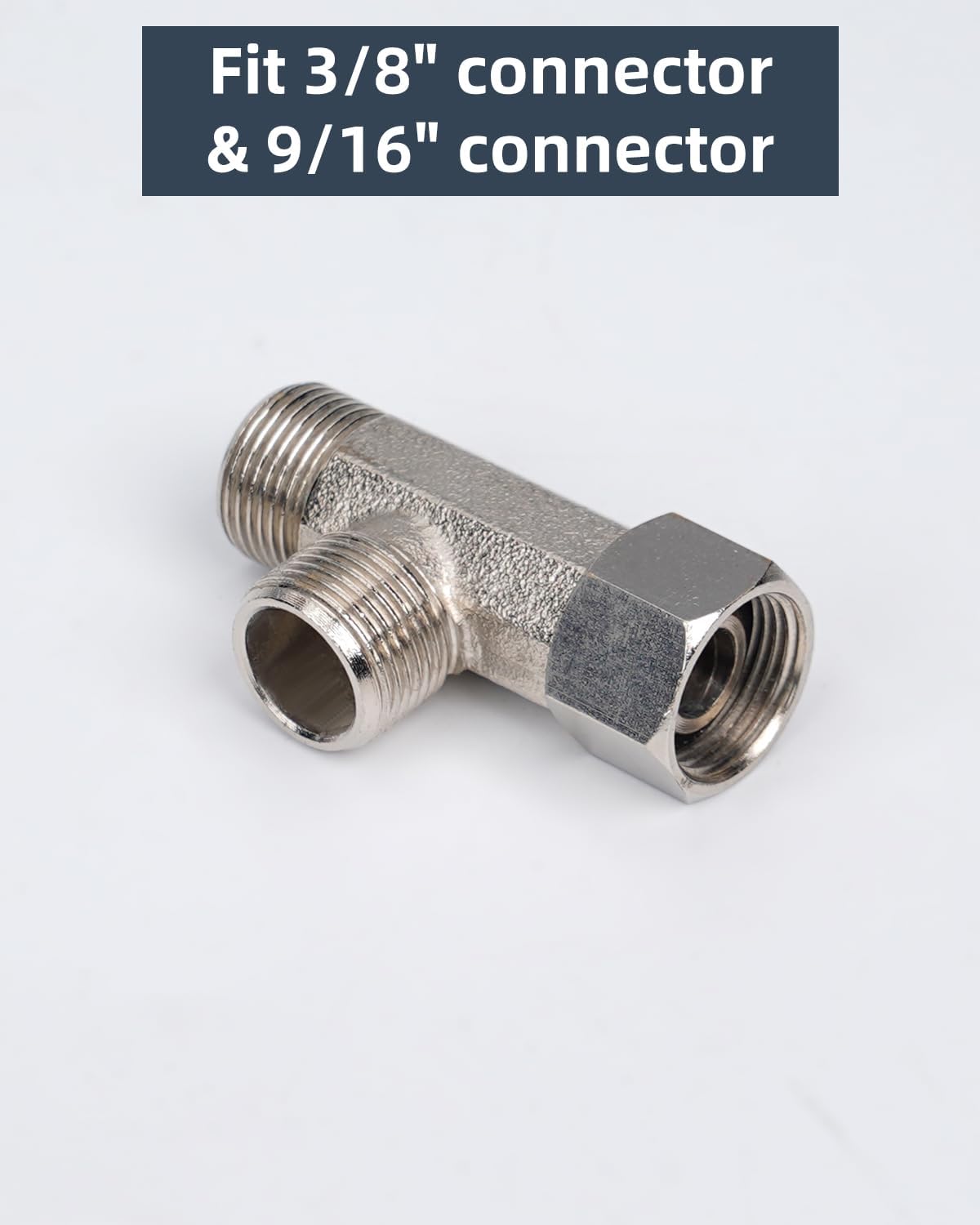 Bidet T Adapter, Metal T Valve for Bidet 3/8” x 3/8” x 3/8” , 3 Way Tee Connector Bidet Attachment for Toilet
